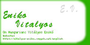 eniko vitalyos business card